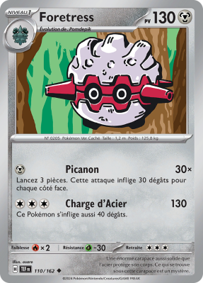 Carte Pokémon Foretress 110/162 Peu commune Forces Temporelles