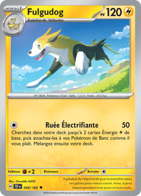 Carte Pokémon Fulgudog 059/162 Peu commune Forces Temporelles