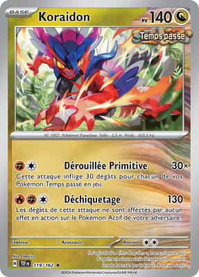 Carte Pokémon Koraidon 119/162 Holographique Forces Temporelles