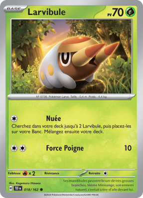 Carte Pokémon Larvibule 018/162 Commune Forces Temporelles