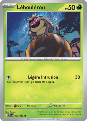 Carte Pokémon Léboulérou 023/162 Commune Forces Temporelles