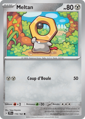 Carte Pokémon Meltan 116/162 Commune Forces Temporelles