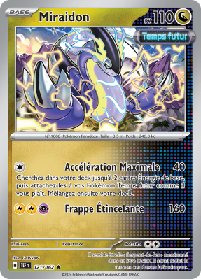 Carte Pokémon Miraidon 121/162 Holographique Forces Temporelles