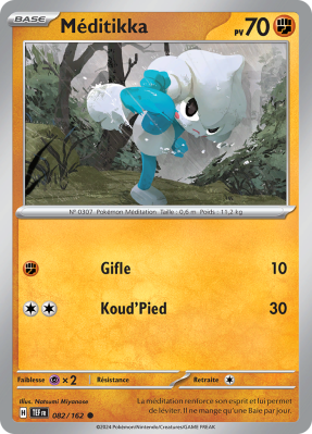 Carte Pokémon Méditikka 082/162 Commune Forces Temporelles