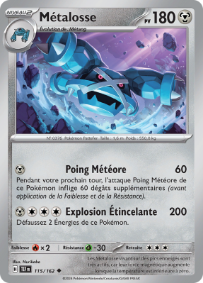 Carte Pokémon Métalosse 115/162 Peu commune Forces Temporelles