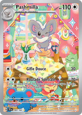 Carte Pokémon Pashmilla 183/162 AR Forces Temporelles