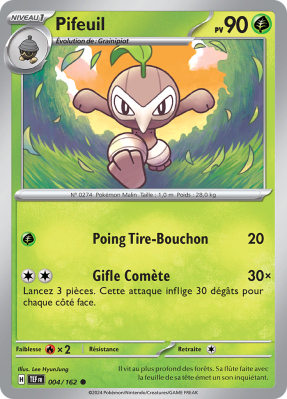 Carte Pokémon Pifeuil 004/162 Commune Forces Temporelles