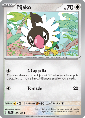 Carte Pokémon Pijako 132/162 Commune Forces Temporelles