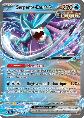 Carte Pokémon Serpente-Eau-ex 050/162 Double rare Forces Temporelles