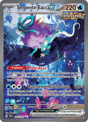 Carte Pokémon Serpente-Eau-ex 205/162 Alternative Forces Temporelles