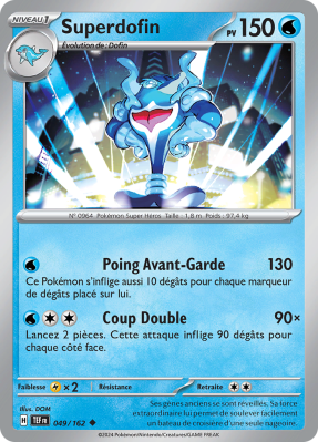 Carte Pokémon Superdofin 049/162 Peu commune Forces Temporelles