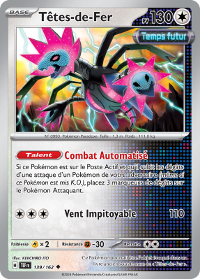 Carte Pokémon Têtes-de-Fer 139/162 Peu commune Forces Temporelles
