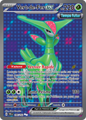 Carte Pokémon Vert-de-Fer-ex 186/162 Ultra Rare Forces Temporelles