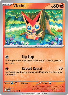 Carte Pokémon Victini 030/162 Commune Forces Temporelles