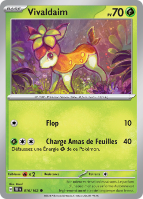 Carte Pokémon Vivaldaim 016/162 Commune Forces Temporelles