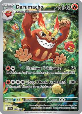 Carte Pokémon Darumacho 098/086 AR Foudre Noire