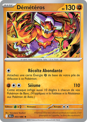 Carte Pokémon Démétéros 053/086 Holographique Foudre Noire