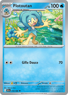 Carte Pokémon Flotoutan 018/086 Peu commune Foudre Noire