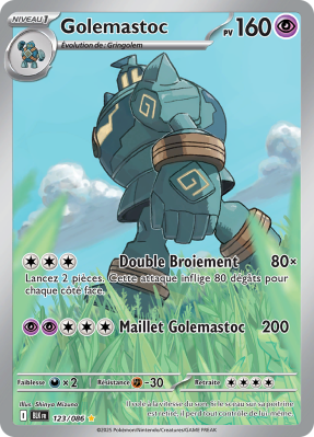 Carte Pokémon Golemastoc 123/086 AR Foudre Noire