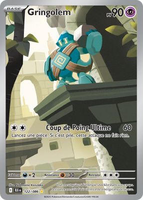 Carte Pokémon Gringolem 122/086 AR Foudre Noire
