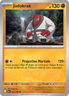Carte Pokémon Judokrak 050/086 Peu commune Foudre Noire