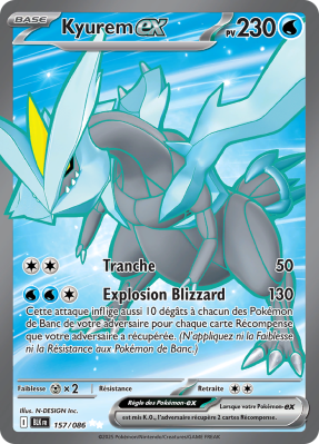 Carte Pokémon Kyurem-ex 157/086 Ultra Rare Foudre Noire