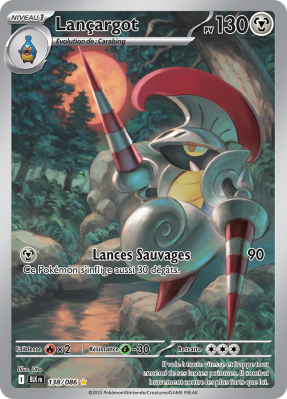 Carte Pokémon Lançargot 138/086 AR Foudre Noire