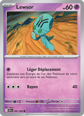 Carte Pokémon Lewsor 040/086 Commune Foudre Noire