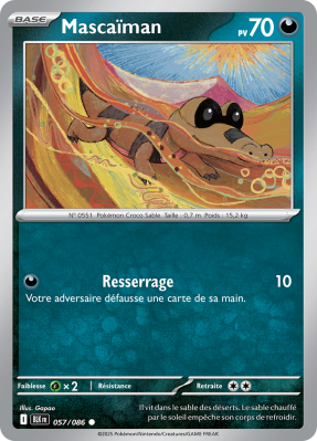 Carte Pokémon Mascaïman 057/086 Commune Foudre Noire