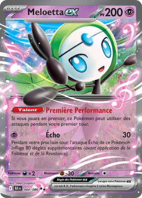 Carte Pokémon Meloetta-ex 044/086 Double rare Foudre Noire