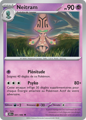 Carte Pokémon Neitram 041/086 Peu commune Foudre Noire