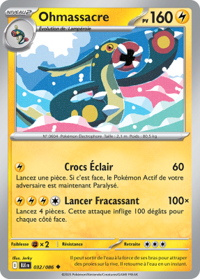 Carte Pokémon Ohmassacre 032/086 Peu commune Foudre Noire