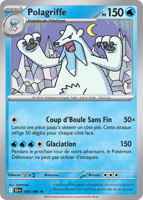 Carte Pokémon Polagriffe 026/086 Holographique Foudre Noire