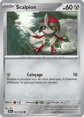 Carte Pokémon Scalpion 064/086 Commune Foudre Noire