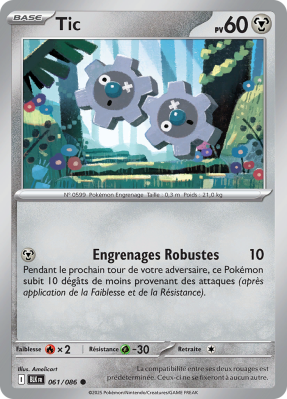 Carte Pokémon Tic 061/086 Commune Foudre Noire