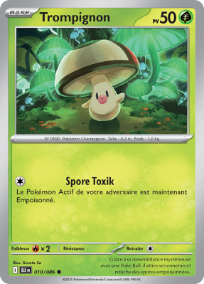 Carte Pokémon Trompignon 010/086 Commune Foudre Noire