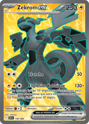 Carte Pokémon Zekrom-ex 158/086 Ultra Rare Foudre Noire