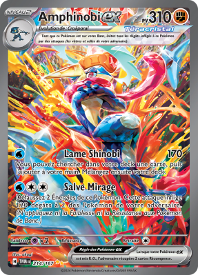 Carte Pokémon Amphinobi-ex 214/167 Alternative Mascarade Crépusculaire