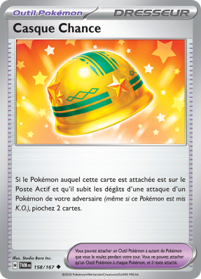 Carte Pokémon Casque Chance 158/167 Peu commune Mascarade Crépusculaire