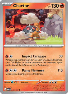 Carte Pokémon Chartor 030/167 Commune Mascarade Crépusculaire