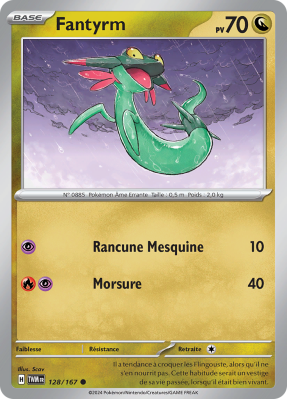 Carte Pokémon Fantyrm 128/167 Commune Mascarade Crépusculaire