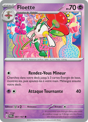 Carte Pokémon Floette 087/167 Commune Mascarade Crépusculaire