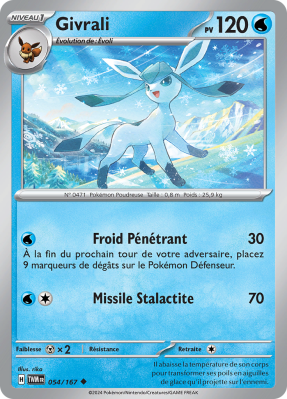 Carte Pokémon Givrali 054/167 Peu commune Mascarade Crépusculaire