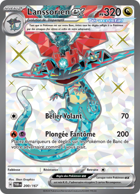 Carte Pokémon Lanssorien-ex 200/167 Ultra Rare Mascarade Crépusculaire