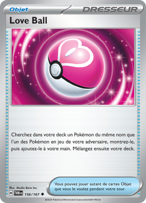 Carte Pokémon Love Ball 156/167 Peu commune Mascarade Crépusculaire