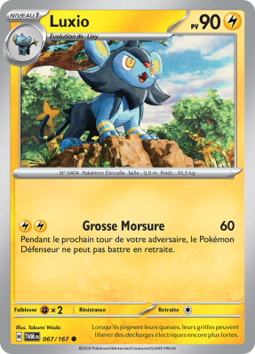 Carte Pokémon Luxio 067/167 Commune Mascarade Crépusculaire
