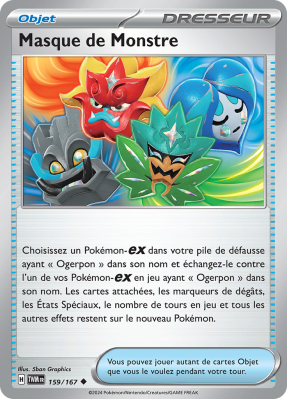 Carte Pokémon Masque de Monstre 159/167 Peu commune Mascarade Crépusculaire