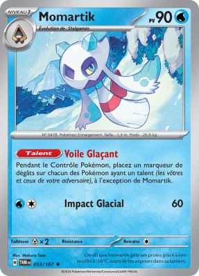 Carte Pokémon Momartik 053/167 Holographique Mascarade Crépusculaire