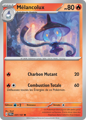 Carte Pokémon Mélancolux 037/167 Commune Mascarade Crépusculaire