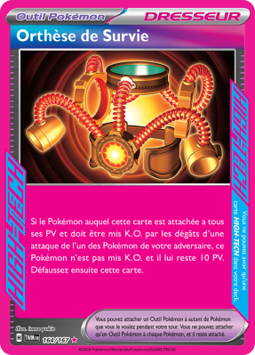 Carte Pokémon Orthèse de Survie 164/167 HIGH-TECH Mascarade Crépusculaire